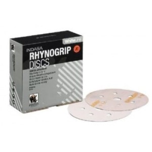 INDASA KRĄŻEK BIAŁY 6 OTW. 150mm P80 opakowanie 50 szt.  