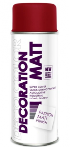 LAKIER MATOWY DECORATION RAL  3005 BORDO WINO SPRAY 400ml   