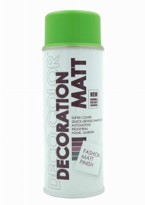 LAKIER MATOWY DECORATION RAL 6018 ZIELONY JASNY  SPRAY 400ml    