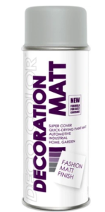 LAKIER MATOWY DECORATION RAL 7035 SZARY JASNY   SPRAY 400ml    