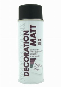 LAKIER MATOWY DECORATION RAL 9005 CZARNY  SPRAY 400ml    
