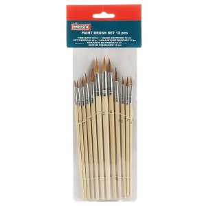 PĘDZELKI ZAPRAWKOWE ZESTAW TROTON 12szt