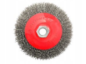 Szczotka druciana obrot.boczna 115mm stalowa M14 GEKO 