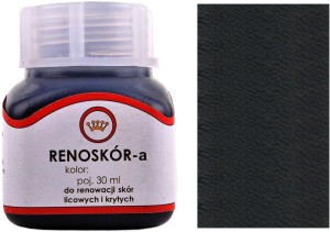 RENOSKÓR FARBA DO SKÓRY LAKIER 30ml czarny matowy
