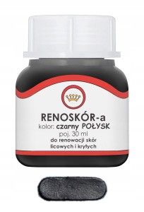 RENOSKÓR FARBA DO SKÓRY LAKIER 30ml czarny połysk
