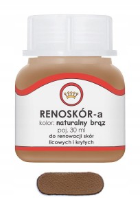 RENOSKÓR FARBA DO SKÓRY LAKIER 30ml brązowy naturalny