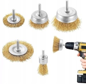 ZESTAW DRUCIANYCH SZCZOTEK DO WIERTARKI 5szt