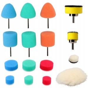 ITALKO ZESTAW MINI KOŃCÓWEK GĄBEK POLERSKICH DO POLEROWANIA DETALI 16 elementów