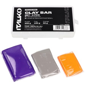 GLINKA ZESTAW - FIOLETOWA 200g, SZARA 100g, POMARAŃCZOWA 50g