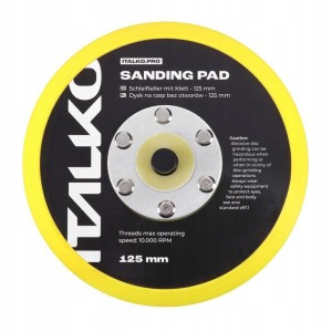 DYSK Z RZEPEM BEZ OTWORÓW 125 mm z trzpieniem