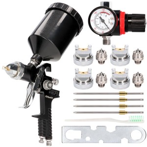 PISTOLET LAKIERNICZY HVLP zestaw 4 dysze 1,3mm 1,8mm 2,0mm 2,5mm ITALKO