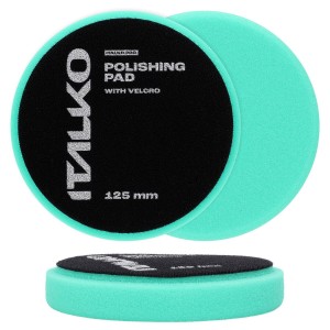 ITALKO gąbka do polerowania ZIELONA z rzepem 125mm