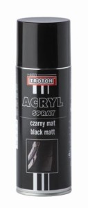 Lakier czarny mat Troton akrylowy spray 400 ml  