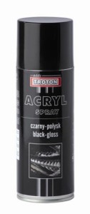 Lakier czarny połysk Troton akrylowy spray 400 ml 